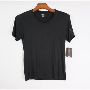 Spyder Men's Running Training Loungewear T Shirt Black Comfy Small NWT V Neck